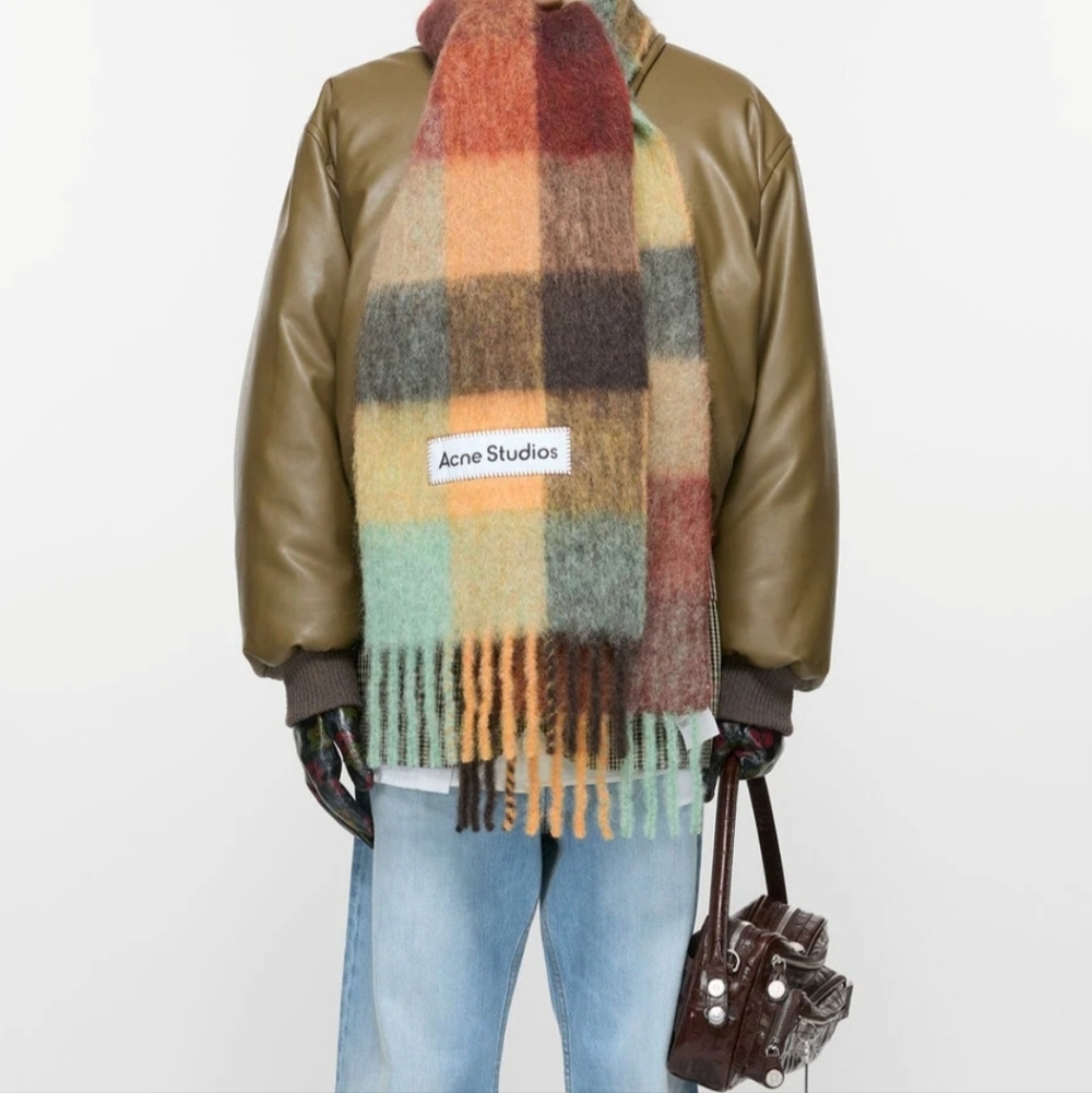 Acne Studios Mohair Checked Scarf